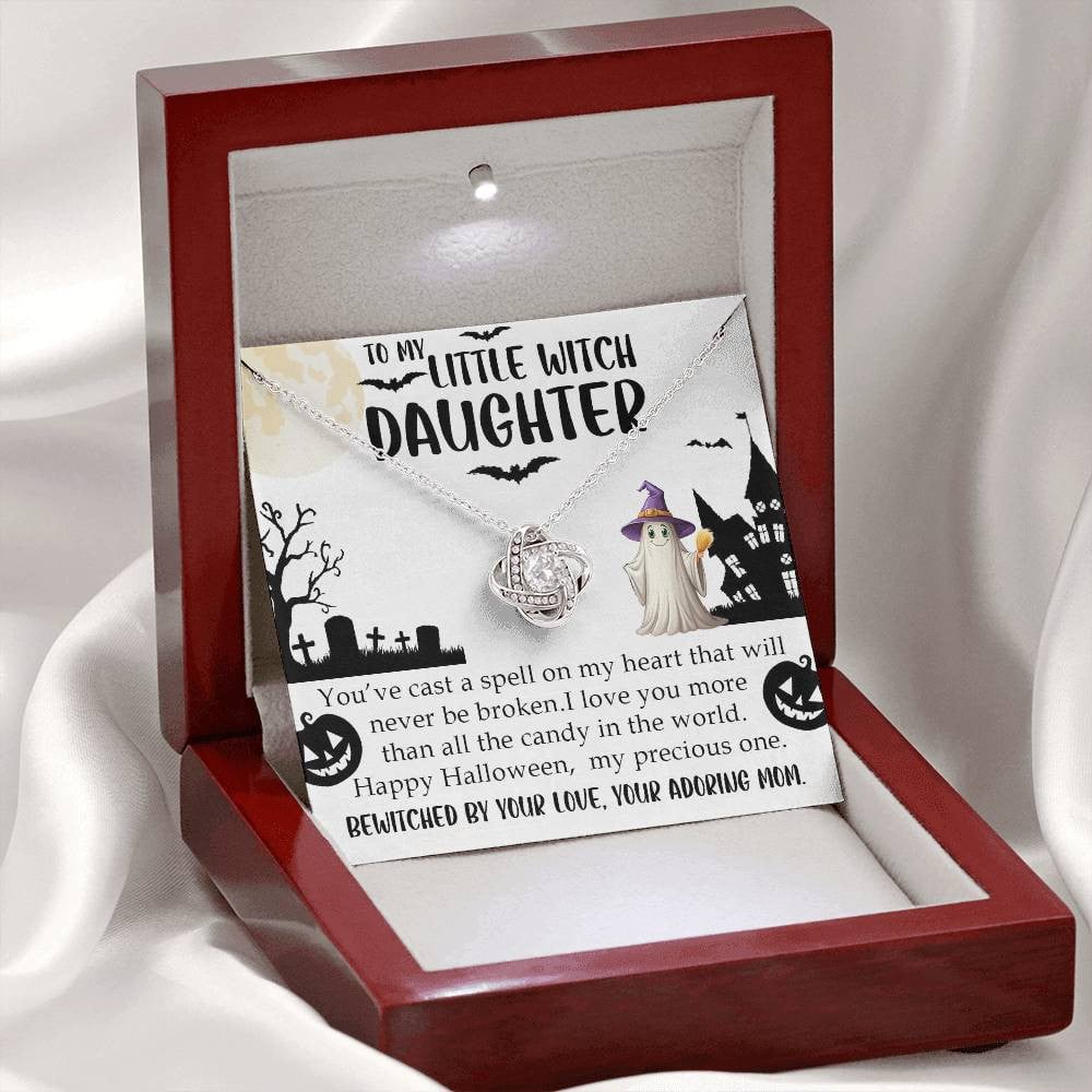 To My Daughter Love Knot Necklace 2
