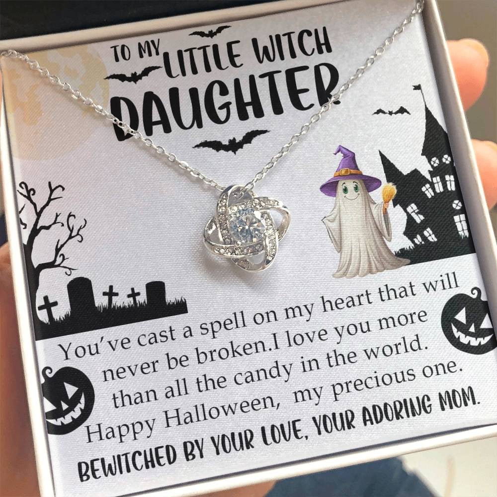To My Daughter Love Knot Necklace 2