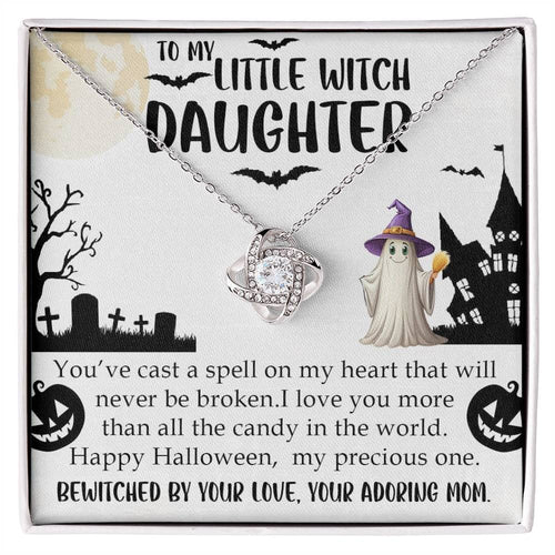 To My Daughter Love Knot Necklace 2