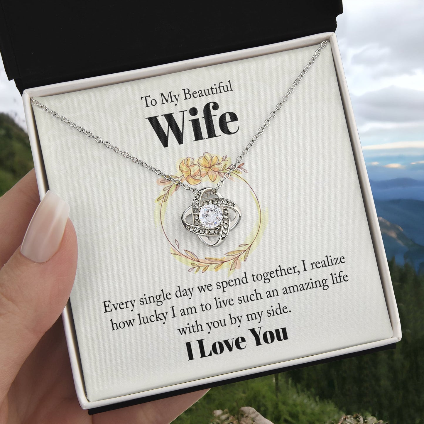 To My Wife Love Knot Necklace