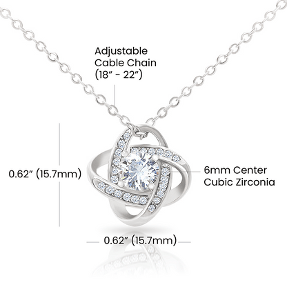 To My Wife Love Knot Necklace 3