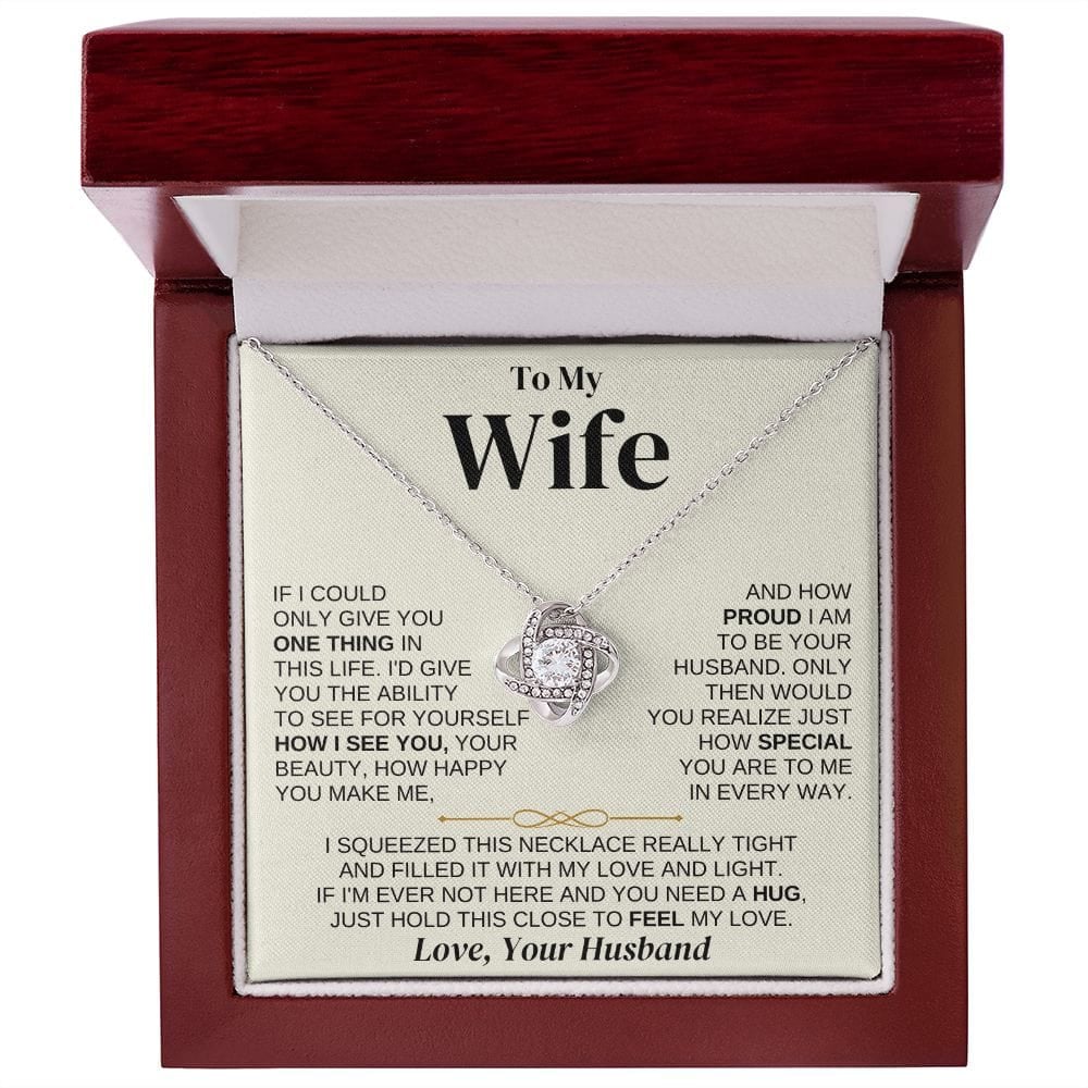 To My Wife Love Knot Necklace 3