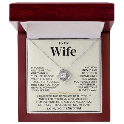 To My Wife Love Knot Necklace 3