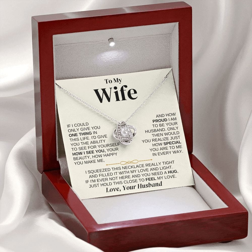 To My Wife Love Knot Necklace 3