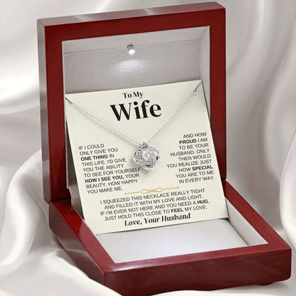 To My Wife Love Knot Necklace 3
