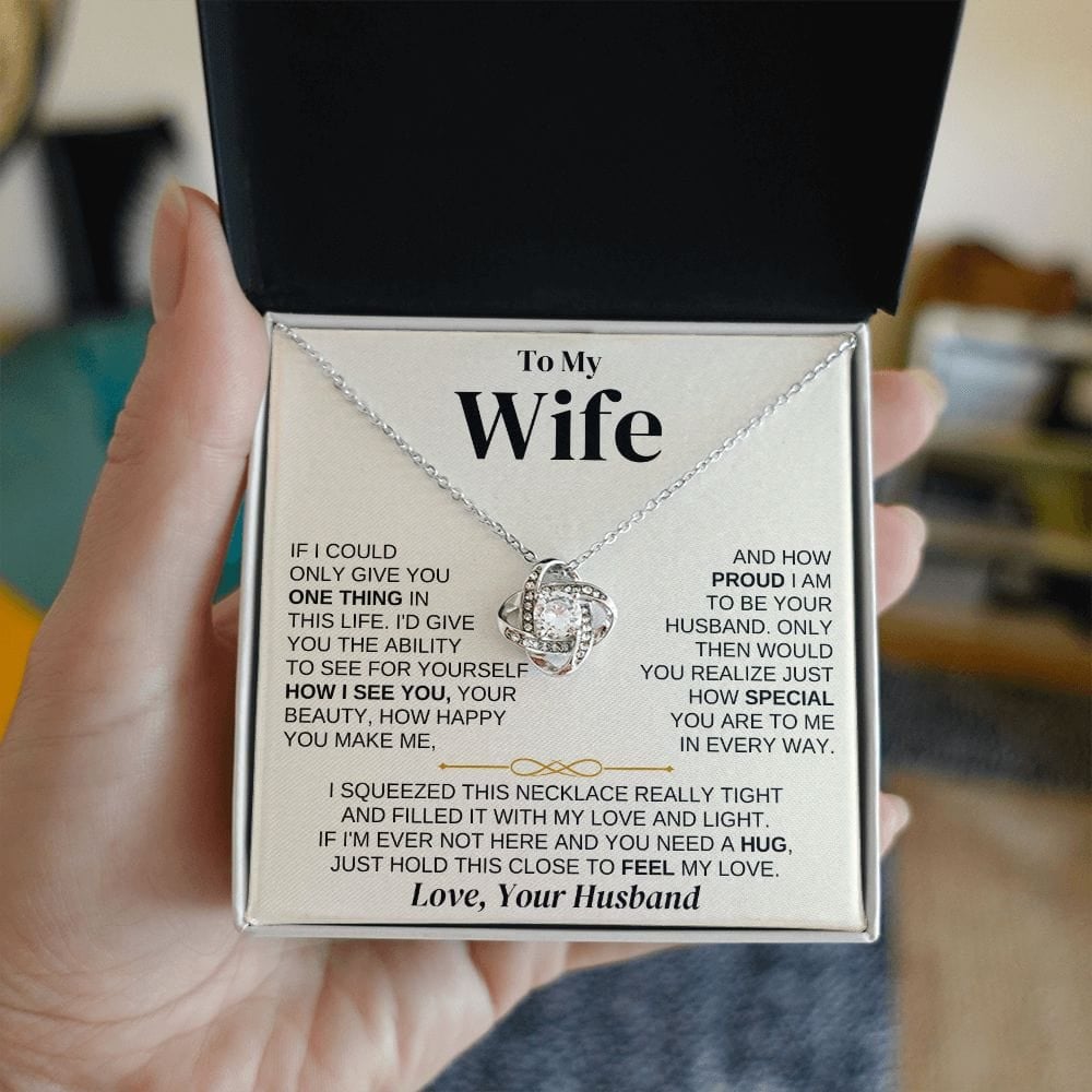 To My Wife Love Knot Necklace 3
