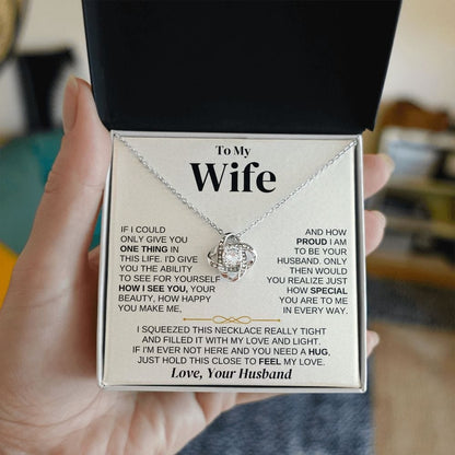 To My Wife Love Knot Necklace 3