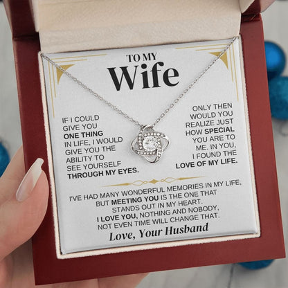 To My Wife Love Knot Necklace 4