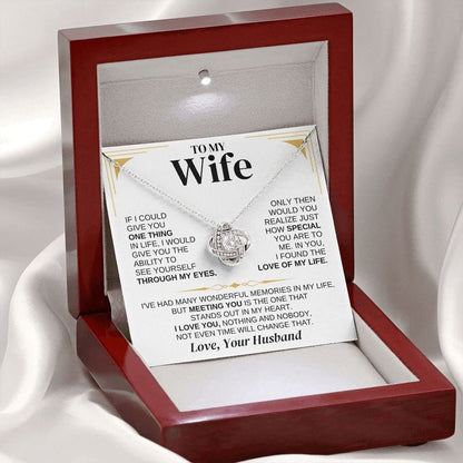 To My Wife Love Knot Necklace 4