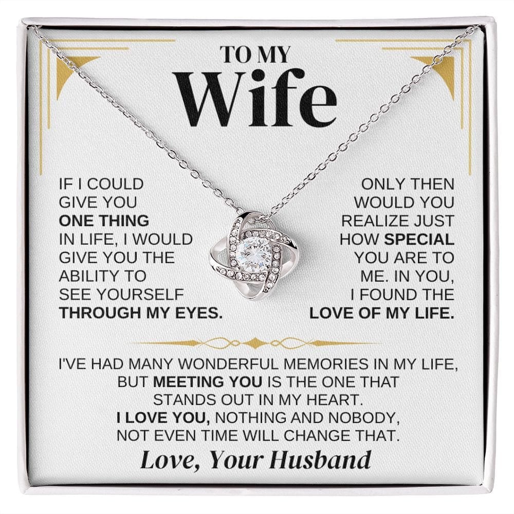 To My Wife Love Knot Necklace 4