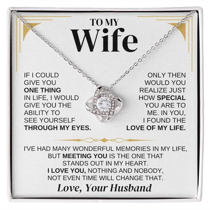 To My Wife Love Knot Necklace 4