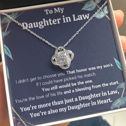 To My Daughter-in-law - Love Knot Necklace 9