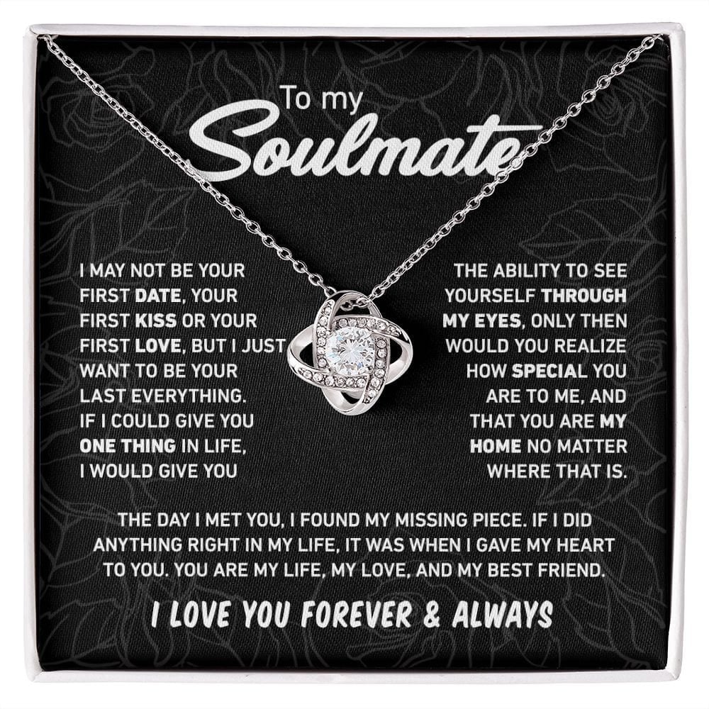 To My Soulmate - Love Knot Necklace 7