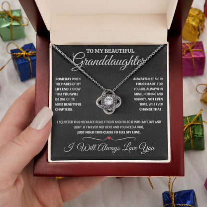 To My Granddaughter - Love Knot Necklace 3