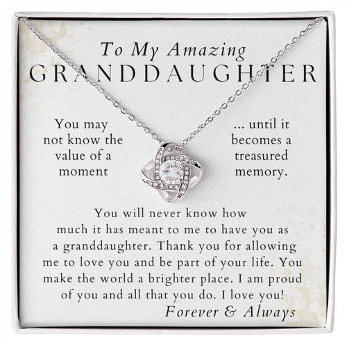 To My Granddaughter - Love Knot Necklace 4
