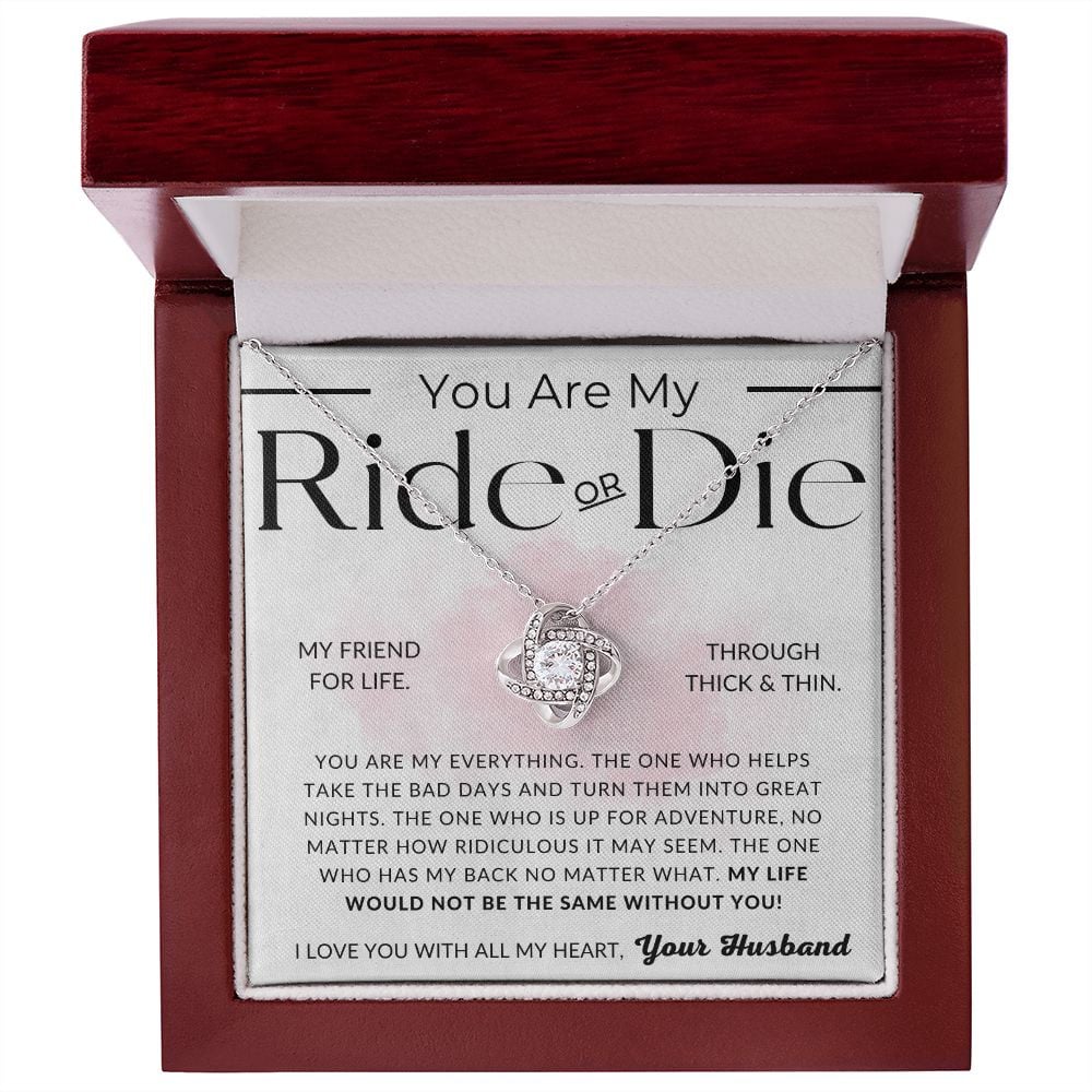 My Wife Ride Or Die - Love Knot Necklace