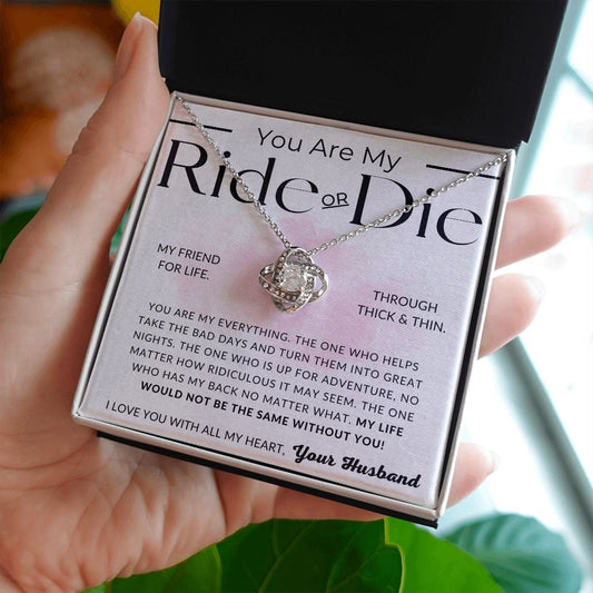 My Wife Ride Or Die - Love Knot Necklace