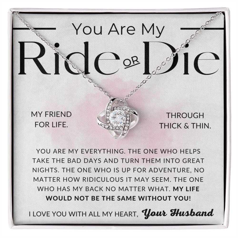 My Wife Ride Or Die - Love Knot Necklace