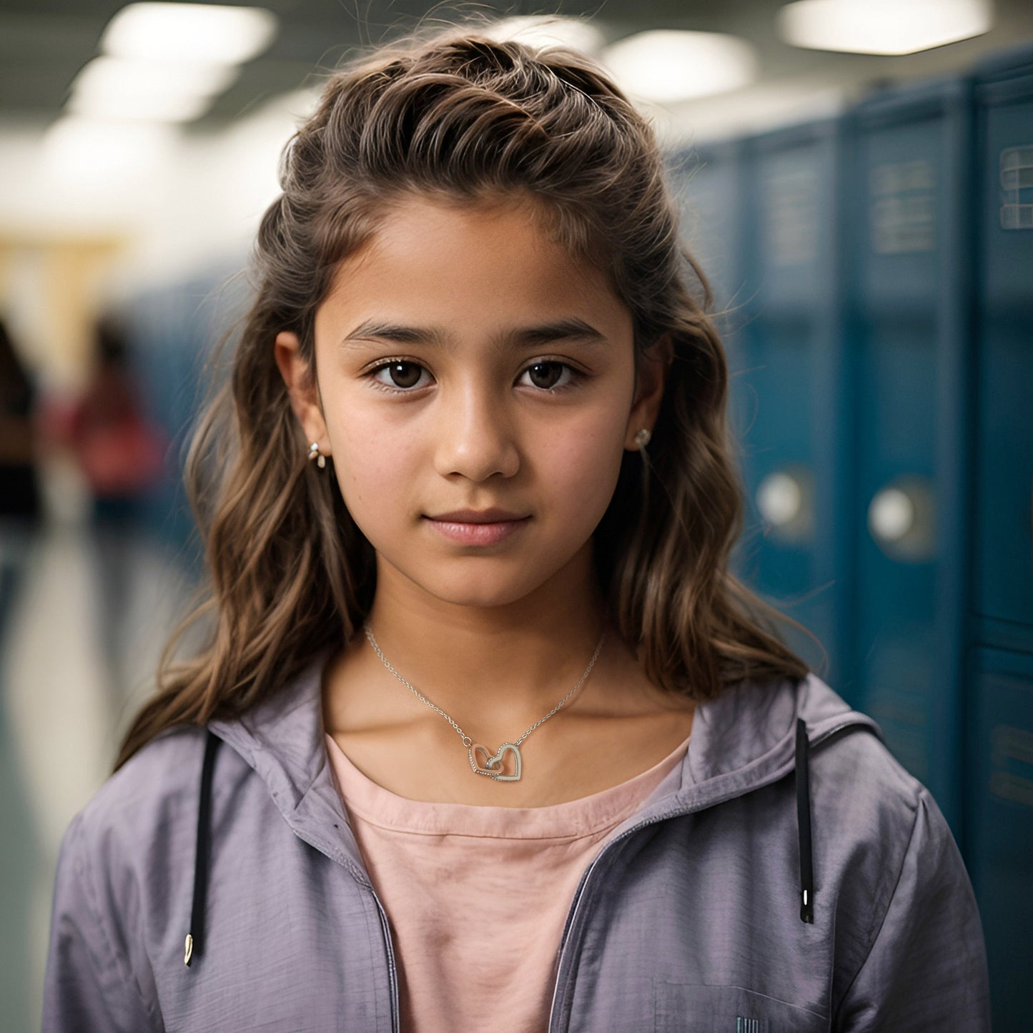To My Daughter - Intertwined Hearts Keepsake Necklace