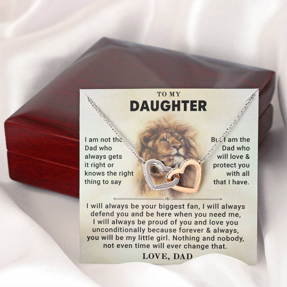 To My Beautiful Daughter - Intertwined Hearts Keepsake Necklace
