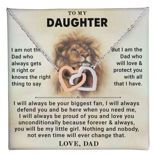 To My Beautiful Daughter - Intertwined Hearts Keepsake Necklace