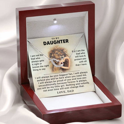 To My Beautiful Daughter - Intertwined Hearts Keepsake Necklace