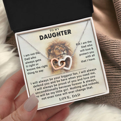 To My Beautiful Daughter - Intertwined Hearts Keepsake Necklace
