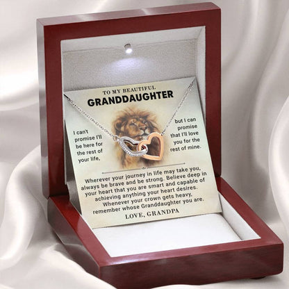 To My Beautiful Granddaughter - Intertwined Hearts Keepsake Necklace