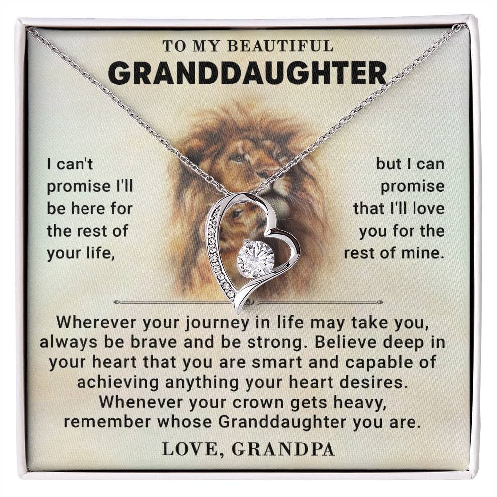 To My Granddaughter - Forever Love Necklace