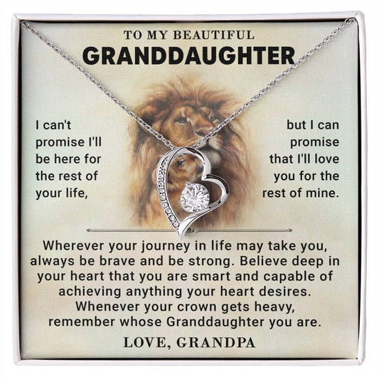To My Granddaughter - Forever Love Necklace