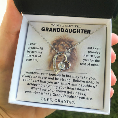 To My Granddaughter - Forever Love Necklace