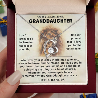 To My Granddaughter - Forever Love Necklace