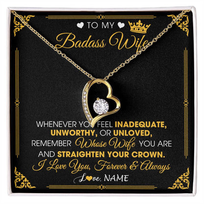 To My Badass Wife - Forever Love Necklace