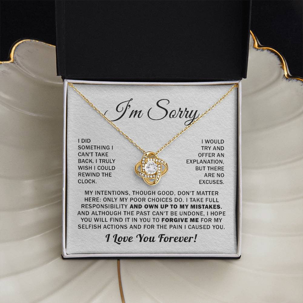 I'm Sorry Love Knot Necklace