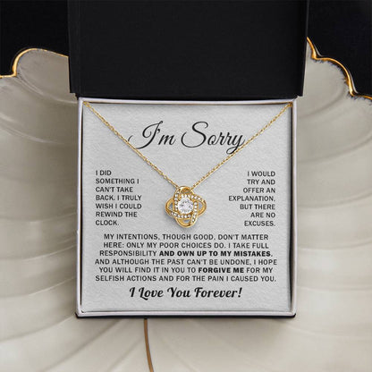 I'm Sorry Love Knot Necklace