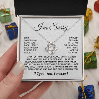 I'm Sorry Love Knot Necklace