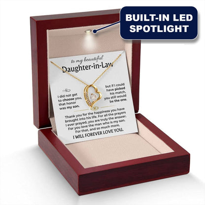 To My Beautiful Daughter-in-law Forever Love Necklace