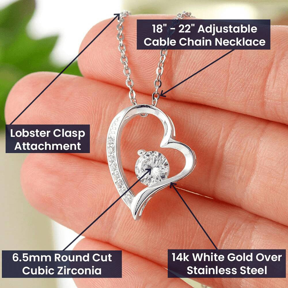 To My Beautiful Daughter-in-law Forever Love Necklace