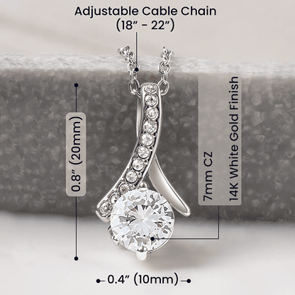 To My Beautiful Soulmate I Love You Always & Forever - Alluring Beauty Necklace