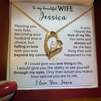 To My Beautiful Wife - Forever Love Necklace