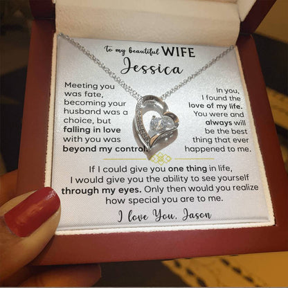 To My Beautiful Wife - Forever Love Necklace