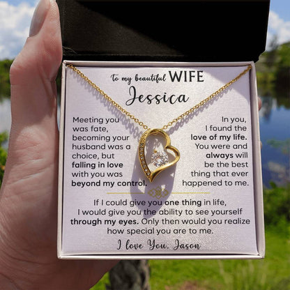 To My Beautiful Wife - Forever Love Necklace