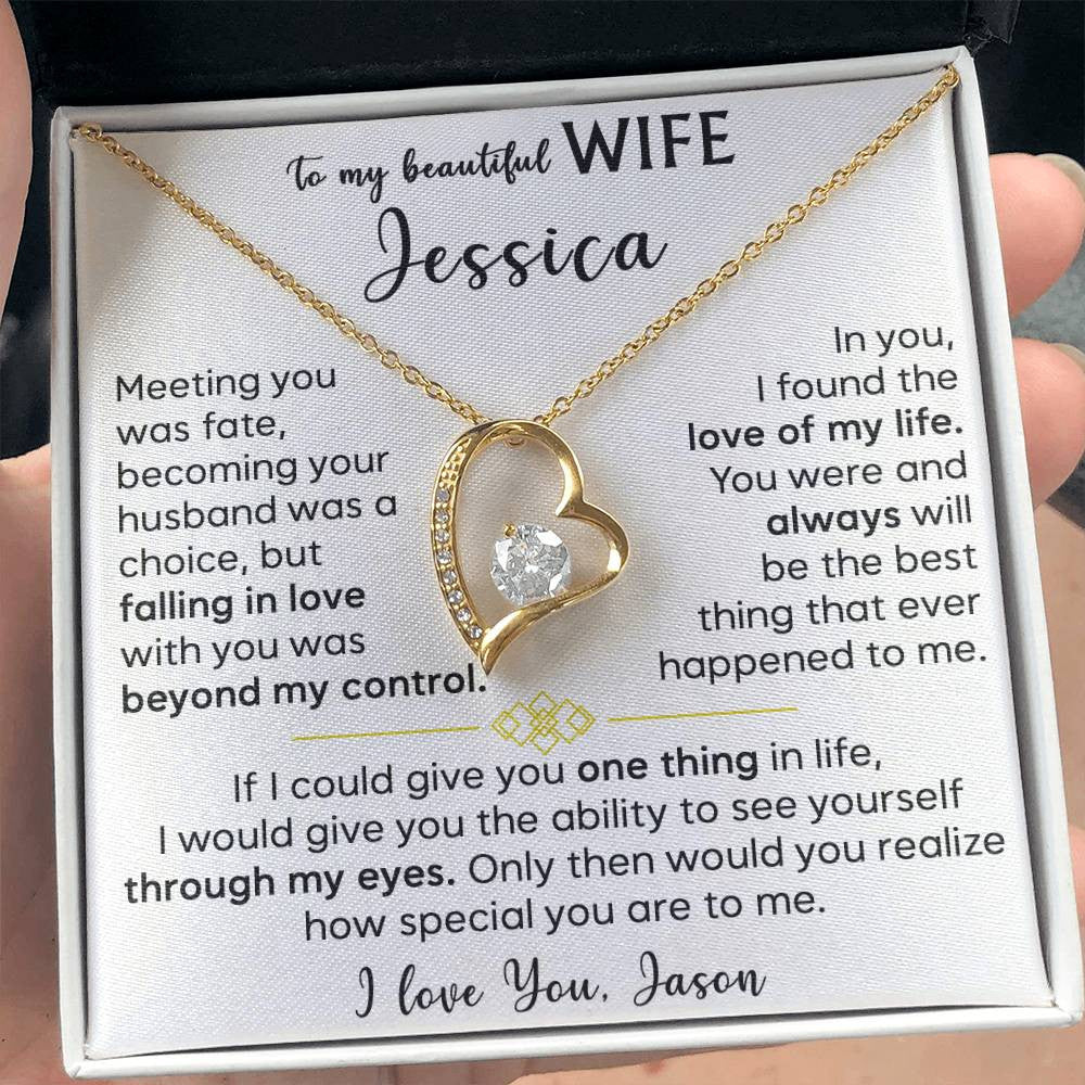 To My Beautiful Wife - Forever Love Necklace