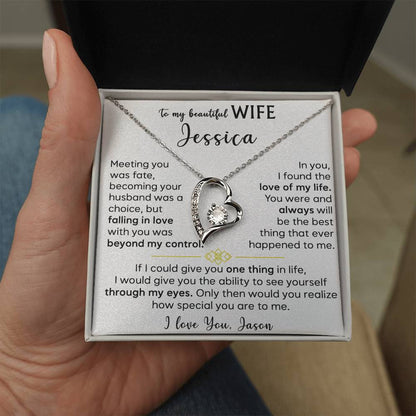 To My Beautiful Wife - Forever Love Necklace