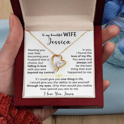 To My Beautiful Wife - Forever Love Necklace