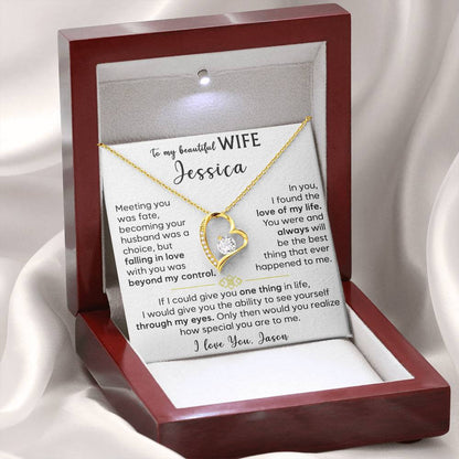 To My Beautiful Wife - Forever Love Necklace
