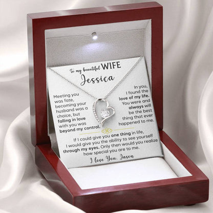To My Beautiful Wife - Forever Love Necklace