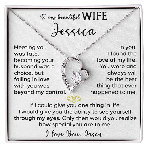 To My Beautiful Wife - Forever Love Necklace