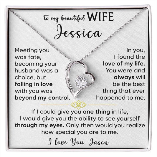 To My Beautiful Wife - Forever Love Necklace