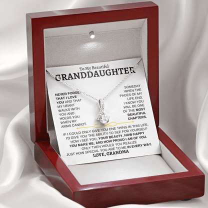 To My Beautiful Granddaughter Alluring Beauty Necklace
